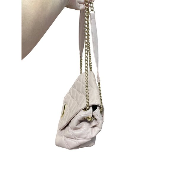 Betsey Johnson Large Blush Pink Quilted Tote Shoulder Handbag SKU 9230 - Picture 11 of 16